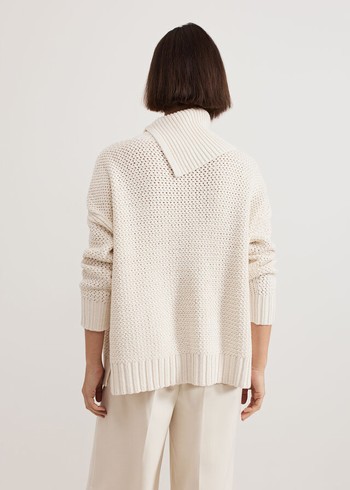 Phase Eight Jean Textured Knitwear White Canada | MBCUXW-670